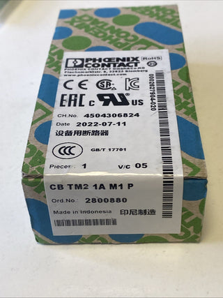 Phoenix Contact 2800880 CB TM2 1A M1 P Schutzschalter thermisch 250 V/AC 1A 1St0