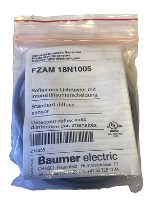 Baumer Electric FZAM 18N1005 | Reflexions-Lichttaster M18 NPN | NEU & OVP1