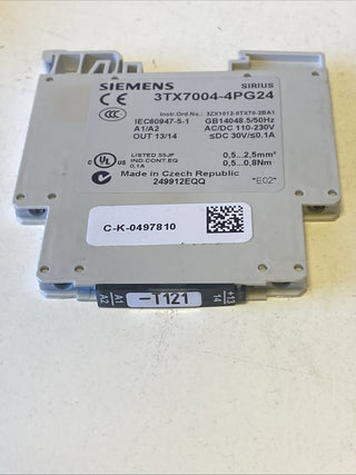 Siemens 3TX7004-4PG24 Eingangskoppelglied 110–230V AC HL-Ausgang geb0