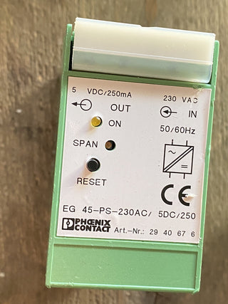 Phoenix Contact Netzteil 2940676 z.B. 45-PS-230AC/5DC/2500