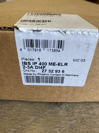Phoenix Contact Interbus IBS IP 400 ME-ELR2-3A-DI4F Ord.No: 27329360
