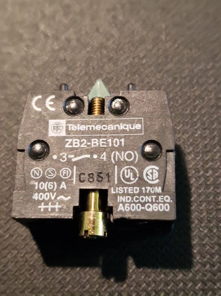 3x Telemecanigue Electric Hilfsschalter Kontaktblock Frontmontage, ZB2BE1010