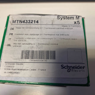 5x Wippe, 1-fach  "0/1" anthrazit System M Schneider Merten MTN4332140