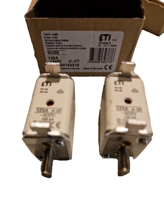 2x ETI - 004182215 - Sicherung NH00 125AETI0