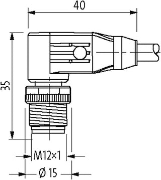M12 St. 90° / M12 Bu. 0° CANopen/DeviceNet1