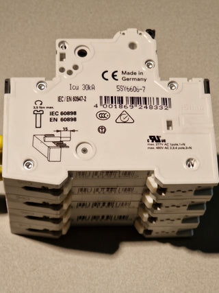 Siemens Leitungsschutzschalter Typ 5SY66 MCB C6.#121
