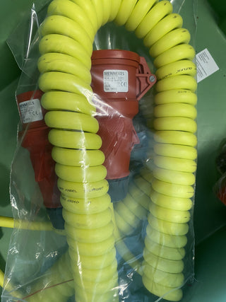MENNEKES CEE Spiralkabel 16A 5P 400V IP54 Stecker 13510 + Kupplung 145103