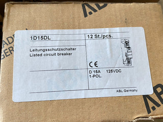 ABL D15 1D15DL Leitungsschutzschalter 125V DC NEU1