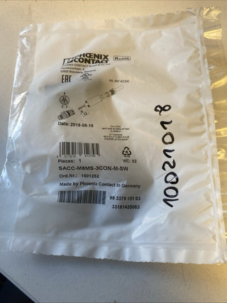 Phoenix Contact 1501252 SACC-M 8MS-3CON-M-SW M8 Stecker 3-polig Schraubanschluss