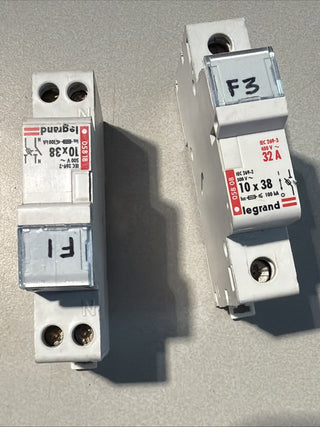 2x Legrand 005818 Zylindersicherungshalter Lexic1P+N 10x38 500V Trenner gebrauch4
