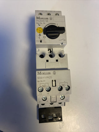 Moeller PKZM0-1,6 Motorschutzschalter 1,0-1,6A + Hilfsschalter SE00-11-PKZ00