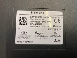 Siemens SCALANCE X208 – Managed Industrial Ethernet Switch (6GK5208-0BA10-2AA3)6