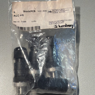 4X 11585 RSC 4/9 Stecker M12 PIN: 4 männlich Code A- /  IP67 LUMBER0