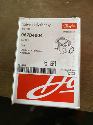 Expansionsventil, thermostatisch, Unterteil Danfoss TE5, Eckversion, 12 x 16mm, 1