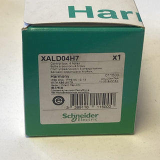 Schneider Electric Harmony XALD04H7 / XALD049 Leergehäuse | 4 Befehlsstellen Neu0