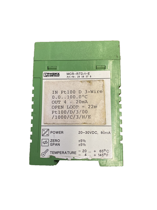 Phoenix Contact MCR-RTD/I-E 2808378 Temperaturmessumformer PT100 Converter [Gebr0