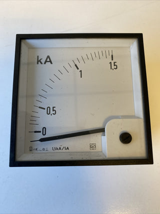 IME RQ96E Amperemeter 1,5kA / 5A – Analoges Einbaumessgerät – NEU1