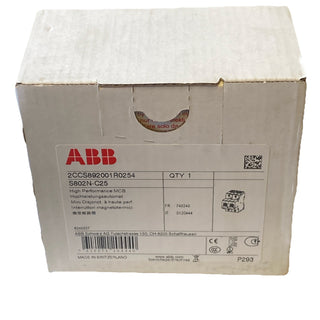 ABB S802N-C25 Sicherungsautomat 25A C 36kA neu3