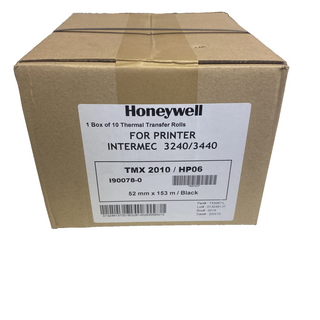 NEU OVP: 10 Rollen Honeywell Thermotransferband TMX 2010 / HP06 Wachs/Harz Schwa0