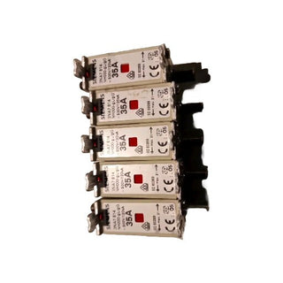 5x Siemens 3NA7814 Sicherungseinsatz NH000 35A 500V AC/250V DC gG2