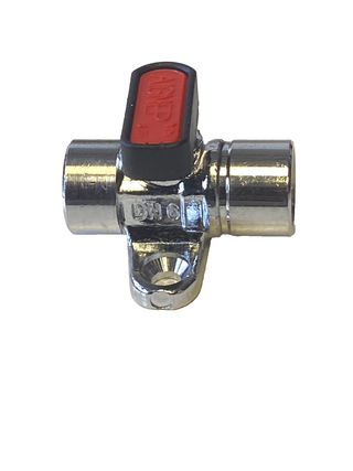 6x Aignep Mini-Kugelhahn 6490 – 1/4" IG/IG mit Montageflansch (Ghilux Serie)1