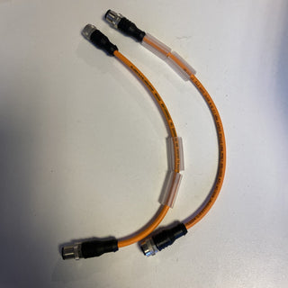 2x M12, Buchse, gerade, 5-polig, M12, Stecker, gerade, 5-polig, Sensor-/0