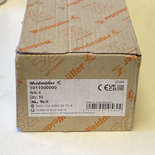 NEU 50 Stk. Weidmüller WSI 6 Sicherungs-Reihenklemme 6mm² G-Sicherung 5x20mm2