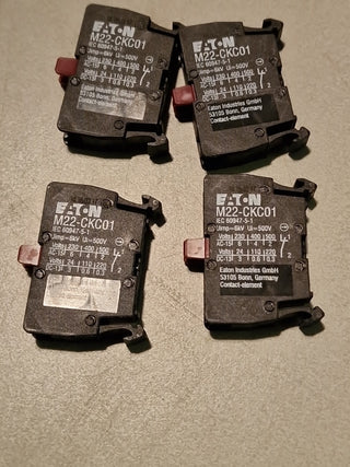 4x Eaton M22-CKC01 Kontaktelement, Bodenbefestigung, 1 Ö (2163874