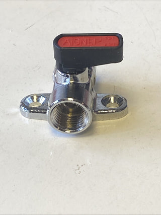 6x Aignep Mini-Kugelhahn 6490 – 1/4" IG/IG mit Montageflansch (Ghilux Serie)2