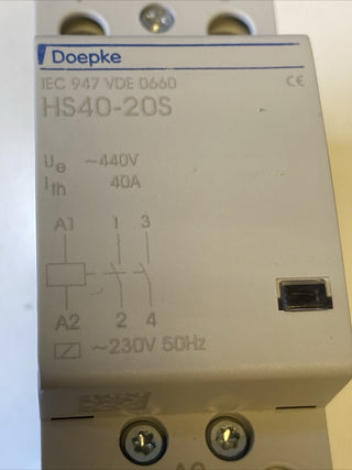 Doepke HS40-20s Installationsschütze 40A 230 V AC/min. 50Hz max.60Hz 2S 099804390