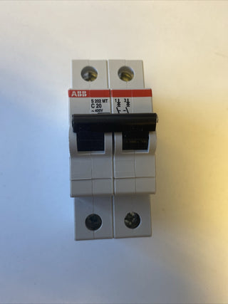 ABB Stotz-Kontakt S202MT-C20 , Sicherungsautomat C-Char., 10 kA, 20 A, 2P , 2CDS0