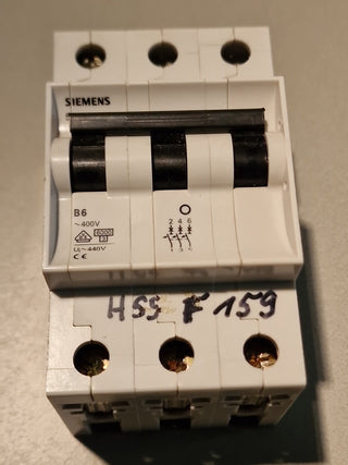 Siemens 5SX22 B6 Sicherungsautomat 3-polig 6A | Gebraucht & Geprüft1