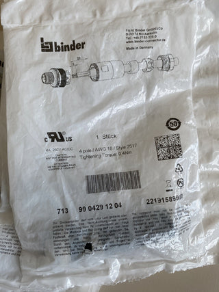 Binder M12 Kabelstecker 99-0429-14-04 (Serie 713) – NEU & OVP2