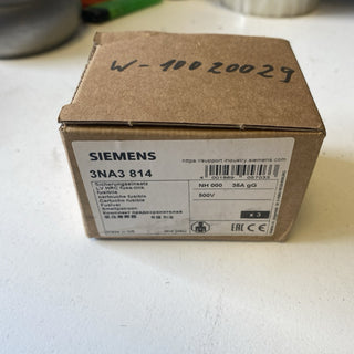 3x Siemens SENTRON NH-Sicherungseinsatz NH000 35A gG 500V (3NA3814) – NEU & OVP