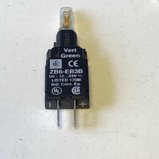 5x Lampenfassung, ZB6, grün Integral LED, 12-24 V3