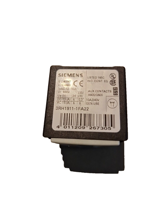 Siemens Hilfsschalter 2NO+2NC 3RH1911-1FA220