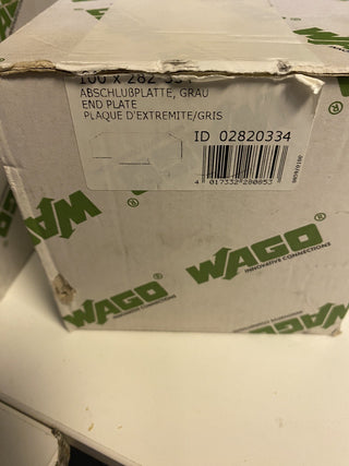 100x WAGO 282-334 Abschlussplatte Grau End Plate Trennplatte Reihenklemme neu2