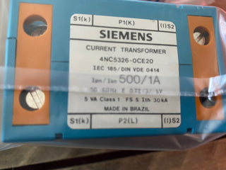 Siemens SENTRON 4NC5326-0CE20 Aufsteck-Stromwandler 500A/1A Kl. 1 5VA – NEU0