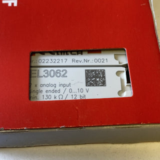 Beckhoff EL3062 EtherCAT-Klemme 2-Kanal-Analog-Eingang 0-10V 12 Bit –3