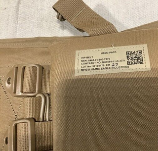 US Miliary USMC FILBE MOLLE Pack Hüftgurt Coyote Braun NSN 8465-01-600-78703