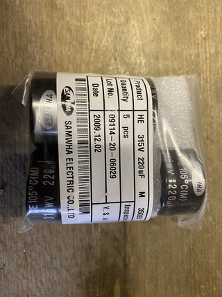 5x Samwha HE 315V 220µF Elektrolytkondensator neu4