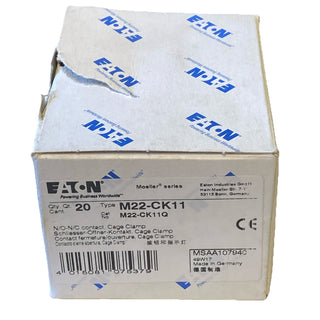 20x Eaton M22-CK11 Kontaktelement | 1S 1Ö | 107940 | Neu & OVP | Cage Clamp0