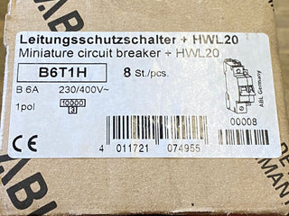 ABL Sursum B6T1H LS-Schalter B6 2-polig 230/400V + HWL20 – neu mit OVP1