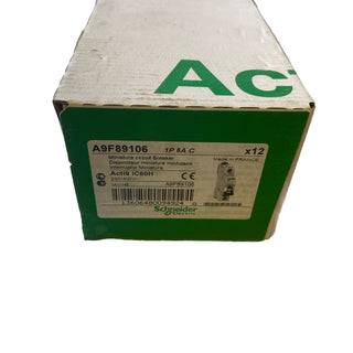 12x Schneider Electric Acti9 iC60H B16 A9F89106 Leitungsschutzschalter 1P 6A C N1