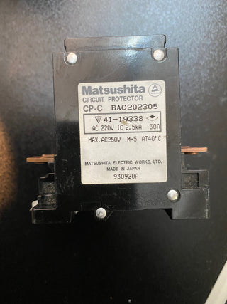 Matsushita CP-C Schaltungsschutz BAC202305 | 2P 30A 220V AC | Circuit Protector2
