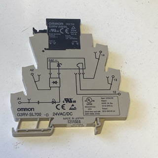Omron G3RV-SL700-AL 24VDC Halbleiterrelais mit Sockel UND/G3RV-202SL 24VDC1