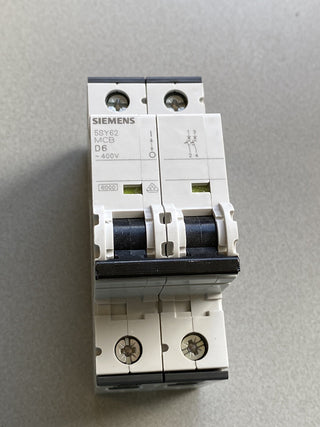 Siemens 5SY6206-8 Leitungsschutzschalter MCB D6 6A 400V 2-polig 6kA gebraucht0