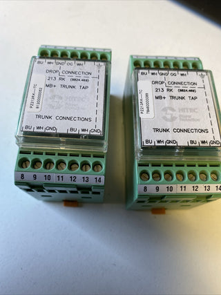 2x PHOENIX CONTACT PZ213RK-TC | Modbus Plus MB+ Trunk Tap | Gebraucht2