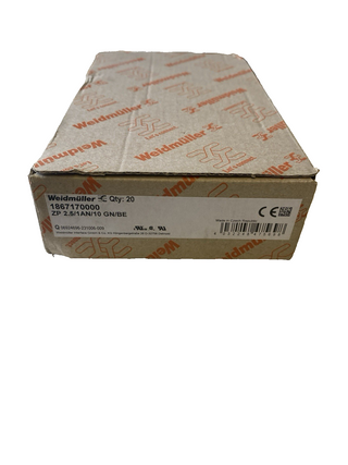 Weidmüller ZP 2.5/1AN/10 GN/BE Stecker | 1867170000 | OVP 20 Stück NEU