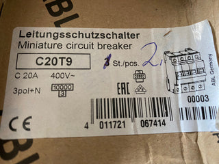 ABL Sursum C20T9 Leitungsschutzschalter, Sicherungsautomat 400V1